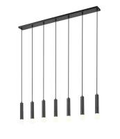 Seven Light Linear Chandelier by Z-Lite - Stari Collection, Matte Black Finish - 1956P-7L-MB