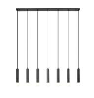 Seven Light Linear Chandelier by Z-Lite - Stari Collection, Matte Black Finish - 1956P-7L-MB