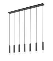 Seven Light Linear Chandelier by Z-Lite - Stari Collection, Matte Black Finish - 1956P-7L-MB