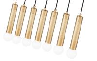 Seven Light Linear Chandelier by Z-Lite - Stari Collection, Modern Gold Finish - 1956P-7L-MGLD