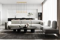 Seven Light Linear Chandelier by Z-Lite - Stari Collection, Modern Gold Finish - 1956P-7L-MGLD