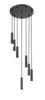 Seven Light Chandelier by Z-Lite - Stari Collection, Matte Black Finish - 1956P-7R-MB