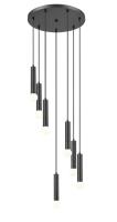 Seven Light Chandelier by Z-Lite - Stari Collection, Matte Black Finish - 1956P-7R-MB