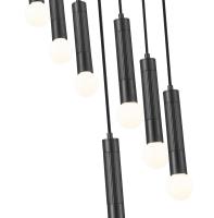 Seven Light Chandelier by Z-Lite - Stari Collection, Matte Black Finish - 1956P-7R-MB