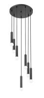 Seven Light Chandelier by Z-Lite - Stari Collection, Matte Black Finish - 1956P-7R-MB