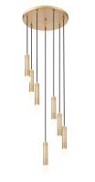 Seven Light Chandelier by Z-Lite - Stari Collection, Modern Gold Finish - 1956P-7R-MGLD