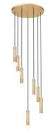 Seven Light Chandelier by Z-Lite - Stari Collection, Modern Gold Finish - 1956P-7R-MGLD