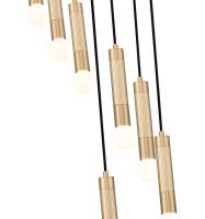 Seven Light Chandelier by Z-Lite - Stari Collection, Modern Gold Finish - 1956P-7R-MGLD