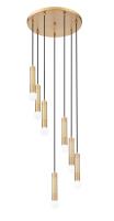 Seven Light Chandelier by Z-Lite - Stari Collection, Modern Gold Finish - 1956P-7R-MGLD