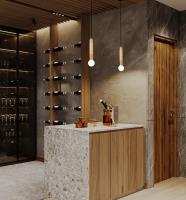 One Light Pendant by Z-Lite - Stari Collection, Modern Gold Finish - 1956P-MGLD