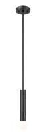 One Light Pendant by Z-Lite - Stari Collection, Matte Black Finish - 1956P-ROD-MB