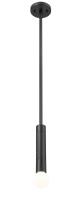 One Light Pendant by Z-Lite - Stari Collection, Matte Black Finish - 1956P-ROD-MB
