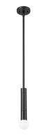 One Light Pendant by Z-Lite - Stari Collection, Matte Black Finish - 1956P-ROD-MB