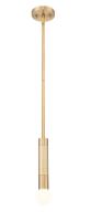 One Light Pendant by Z-Lite - Stari Collection, Modern Gold Finish - 1956P-ROD-MGLD