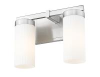 Two Light Vanity by Z-Lite - Danica Collection, Brushed Nickel Finish - 3044-2V-BN