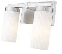 Two Light Vanity by Z-Lite - Danica Collection, Brushed Nickel Finish - 3044-2V-BN