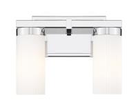 Two Light Vanity by Z-Lite - Danica Collection, Chrome Finish - 3044-2V-CH