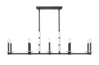 Ten Light Linear Chandelier by Z-Lite - Kaden Collection, Matte Black Finish - 3045-10L-MB