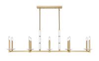 Ten Light Linear Chandelier by Z-Lite - Kaden Collection, Modern Gold Finish - 3045-10L-MGLD