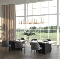 Ten Light Linear Chandelier by Z-Lite - Kaden Collection, Modern Gold Finish - 3045-10L-MGLD