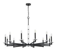 12 Light Chandelier by Z-Lite - Kaden Collection, Matte Black Finish - 3045-12MB