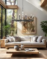 12 Light Chandelier by Z-Lite - Kaden Collection, Matte Black Finish - 3045-12MB