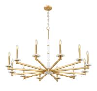 12 Light Chandelier by Z-Lite - Kaden Collection, Modern Gold Finish - 3045-12MGLD