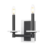 Two Light Wall Sconce by Z-Lite - Kaden Collection, Matte Black Finish - 3045-2S-MB