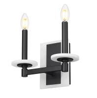 Two Light Wall Sconce by Z-Lite - Kaden Collection, Matte Black Finish - 3045-2S-MB