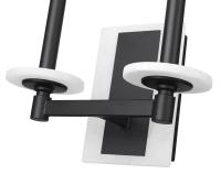 Two Light Wall Sconce by Z-Lite - Kaden Collection, Matte Black Finish - 3045-2S-MB