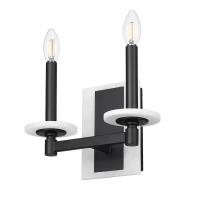 Two Light Wall Sconce by Z-Lite - Kaden Collection, Matte Black Finish - 3045-2S-MB