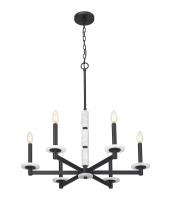 Six Light Chandelier by Z-Lite - Kaden Collection, Matte Black Finish - 3045-6MB