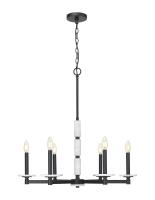 Six Light Chandelier by Z-Lite - Kaden Collection, Matte Black Finish - 3045-6MB