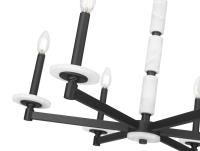 Six Light Chandelier by Z-Lite - Kaden Collection, Matte Black Finish - 3045-6MB