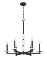 Six Light Chandelier by Z-Lite - Kaden Collection, Matte Black Finish - 3045-6MB