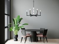 Six Light Chandelier by Z-Lite - Kaden Collection, Matte Black Finish - 3045-6MB