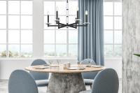 Six Light Chandelier by Z-Lite - Kaden Collection, Matte Black Finish - 3045-6MB