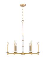 Six Light Chandelier by Z-Lite - Kaden Collection, Modern Gold Finish - 3045-6MGLD