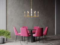 Six Light Chandelier by Z-Lite - Kaden Collection, Modern Gold Finish - 3045-6MGLD