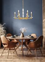 Six Light Chandelier by Z-Lite - Kaden Collection, Modern Gold Finish - 3045-6MGLD