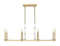 Eight Light Linear Chandelier by Z-Lite - Kaden Collection, Modern Gold Finish - 3045-8L-MGLD