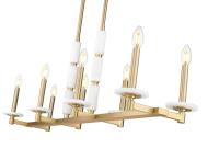 Eight Light Linear Chandelier by Z-Lite - Kaden Collection, Modern Gold Finish - 3045-8L-MGLD
