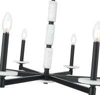 Eight Light Chandelier by Z-Lite - Kaden Collection, Matte Black Finish - 3045-8MB