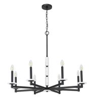 Eight Light Chandelier by Z-Lite - Kaden Collection, Matte Black Finish - 3045-8MB