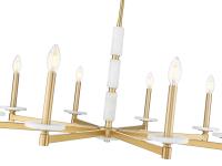 Eight Light Chandelier by Z-Lite - Kaden Collection, Modern Gold Finish - 3045-8MGLD