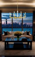 Eight Light Chandelier by Z-Lite - Kaden Collection, Modern Gold Finish - 3045-8MGLD