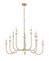 Ten Light Chandelier by Z-Lite - Allistair Collection, Modern Gold Finish - 352-10MGLD