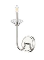One Light Wall Sconce by Z-Lite - Allistair Collection, Polished Nickel Finish - 352-1S-PN
