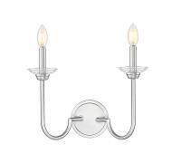 Two Light Wall Sconce by Z-Lite - Allistair Collection, Brushed Nickel Finish - 352-2S-BN