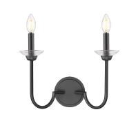 Two Light Wall Sconce by Z-Lite - Allistair Collection, Matte Black Finish - 352-2S-MB
